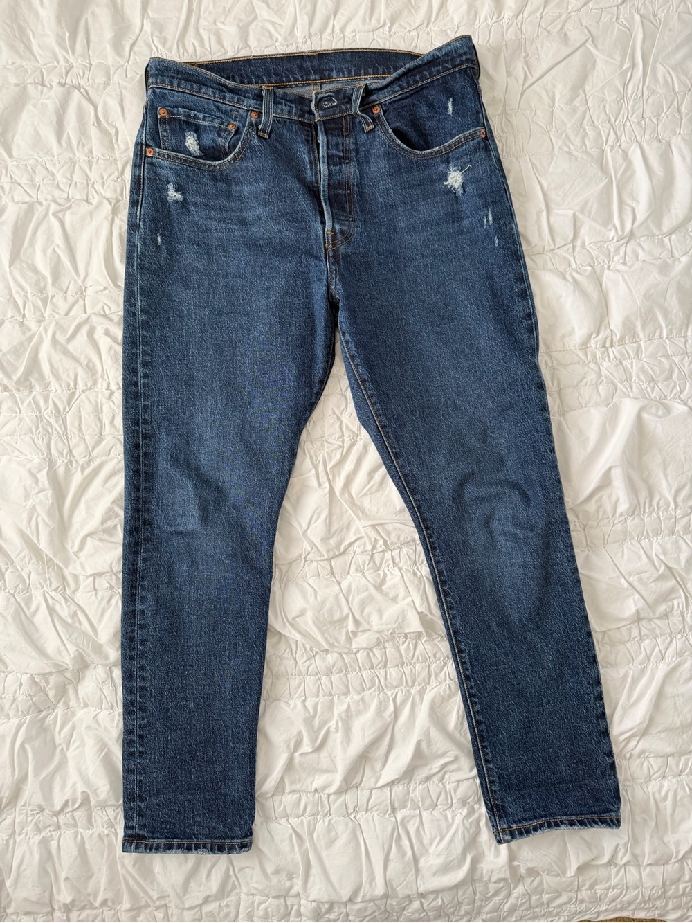 Levi's Women's 501 S Skinny Jeans in Dark Blue Denim